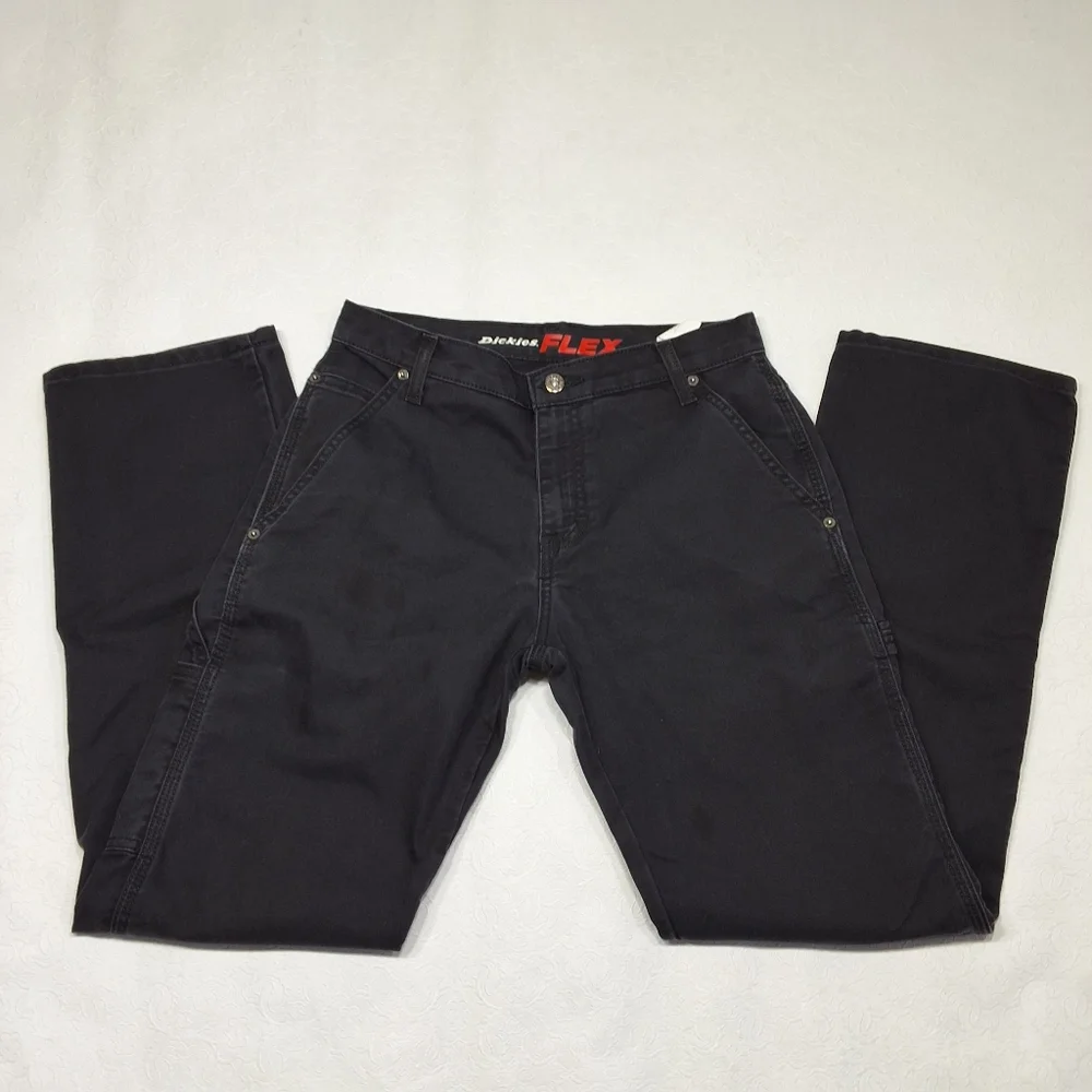 Dickies Flex Regular Black Pants Size 30X32 For Men - Picture 2 of 10